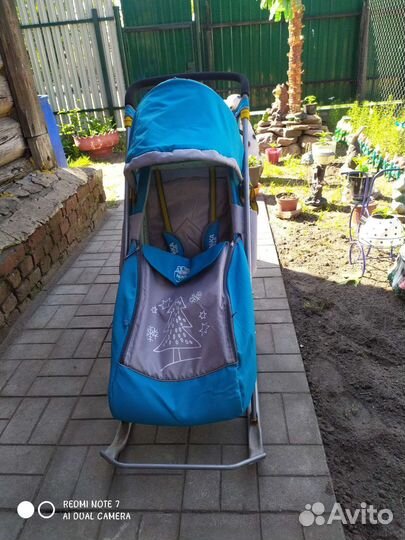 Детские санки коляска ника