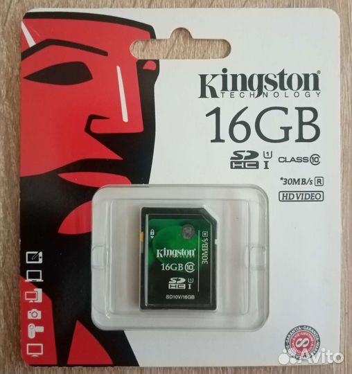 Карта памяти sdhc Kingston 16Gb