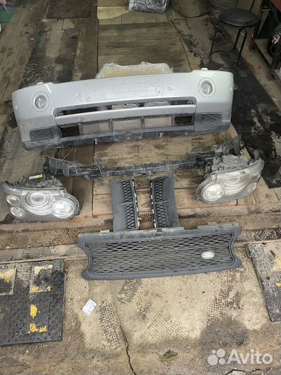 Бампер передни, фары, рендж ровер вог