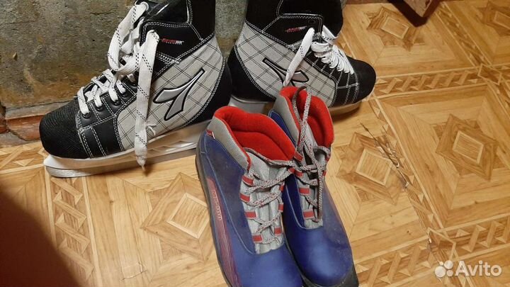 Коньки,лыжные батинки