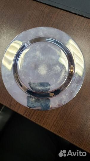 Подстаканник c блюдцем с позолотой. Чайный набор