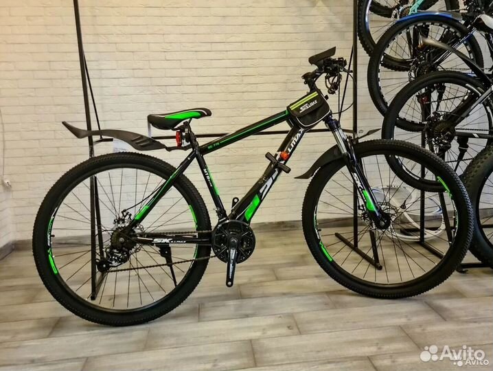 Велосипед горный Черно-зеленый