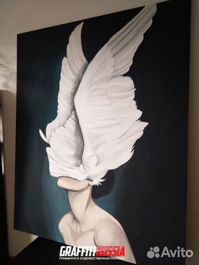 Картина в интерьере, роспись кальянной