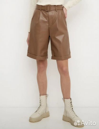 Шорты женские кожаные