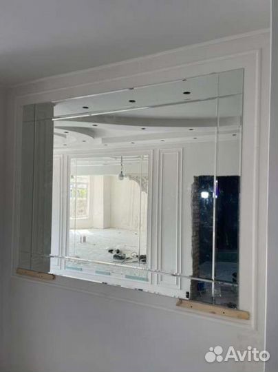 Зеркало ромбик фацетом панно стекло