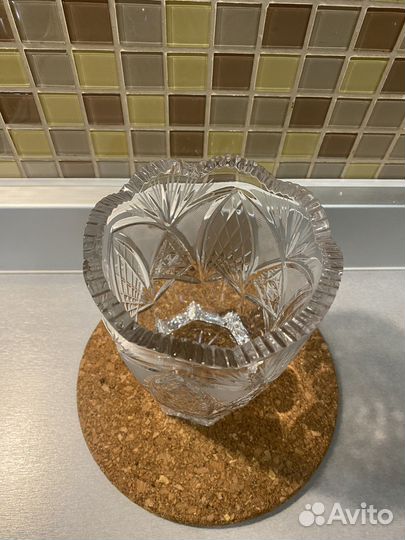 Хрустальная ваза для цветов СССР