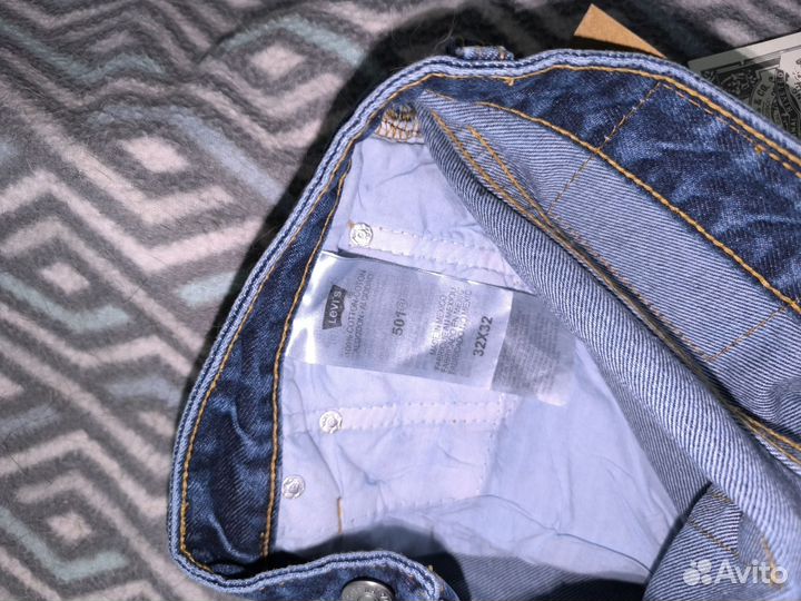 Мужские джинсы levis 501, 32/32, новые