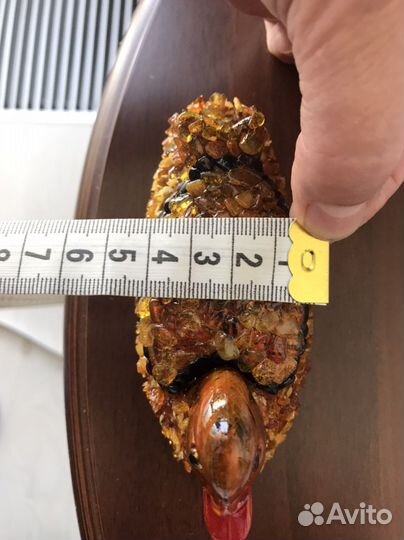 Шкатулка - уточка из янтаря