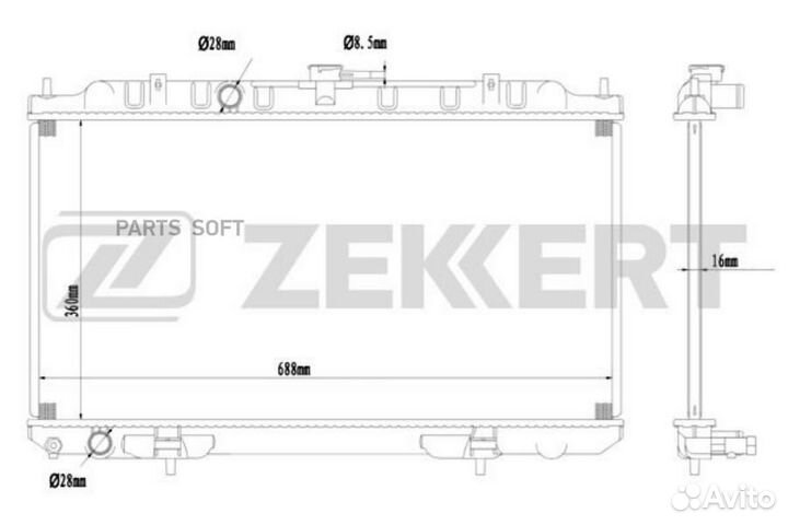 Радиатор охлаждения Ниссан Примера (P12 WP12) 02