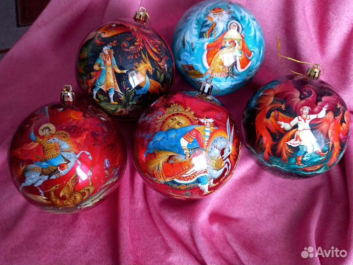 Новогодние шарики Палех,Мстера