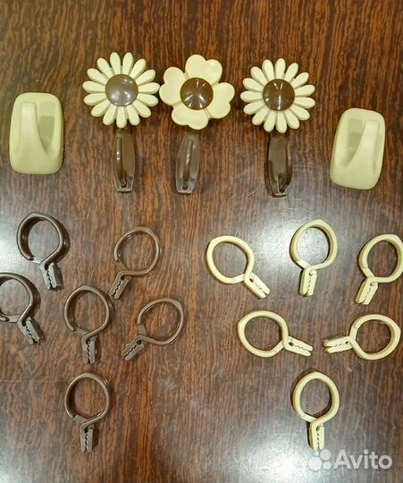 Крючки-зажимы для штор и кухни СССР два вида новые