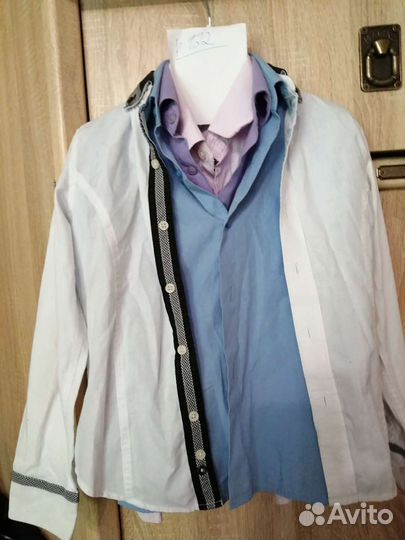 Рубашки школьные рр 122 и 134