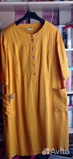 Платье летнее льняное жен