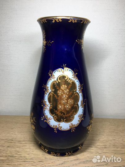 Ваза Рига фарфор кобальт Рижская СССР