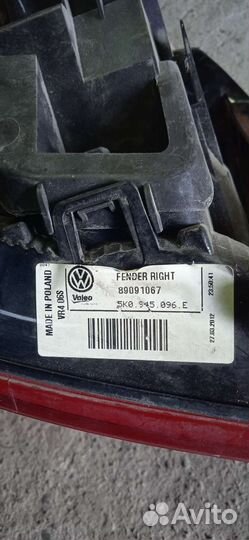 Фонарь задний правый Фольксваген гольф 6 оригинал