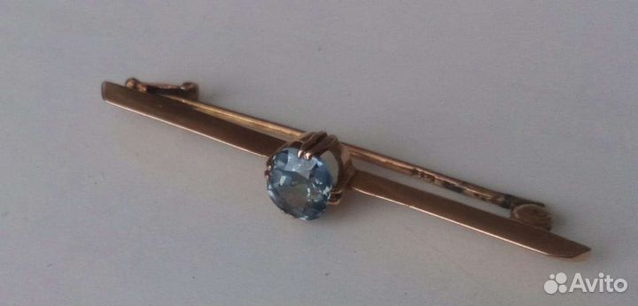 Брошь с александритом, золото 56 пробы