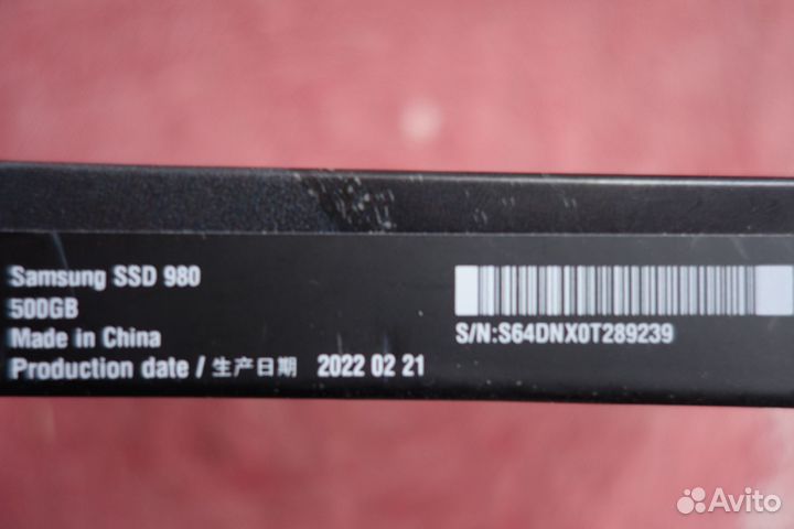 Новый накопитель Samsung 980 500 гб M.2 MZ-V8V500B