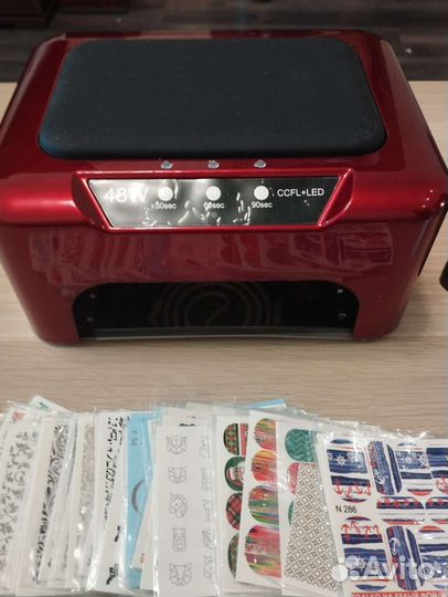 Набор гибридная лампа гель-лаки дизайн для ногтей