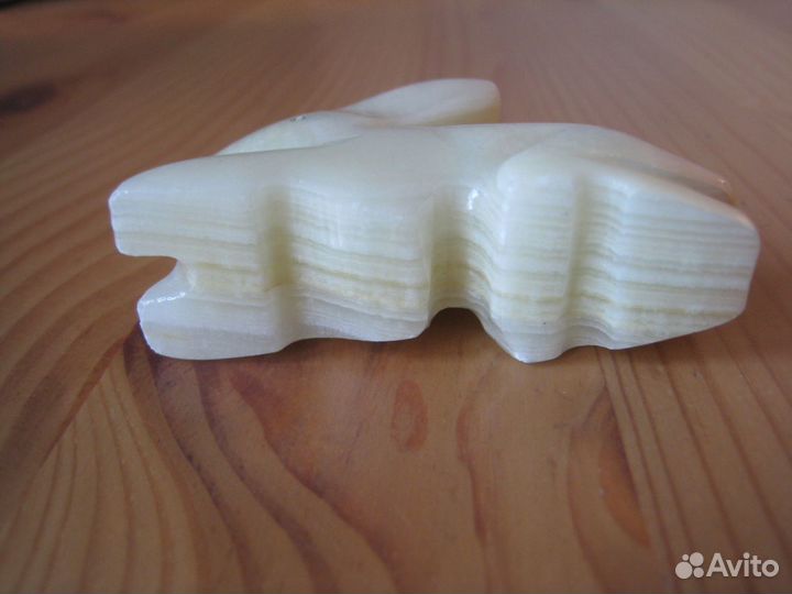 Фигурка Заяц природный камень 50гр, 55мм