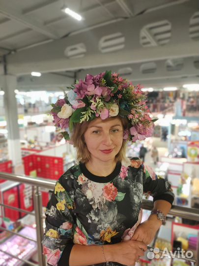 Венок на голову из цветов