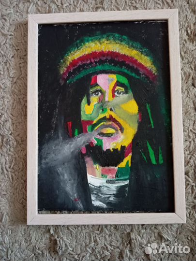 Боб Марли. Масло. Холст на картоне