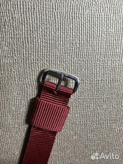Бордовый ремешок для часов Daniel Wellington 18мм