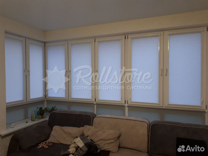 Шторы рулонные с направляющими