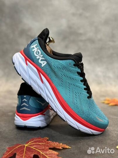 Hoka clifton 8 беговые бирюзовые разм. 41