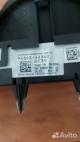 Kia ceed 2 jd щиток приборов