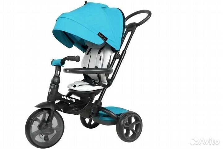 Велосипед-коляска Q-Play Prime 6 в 1 голубой