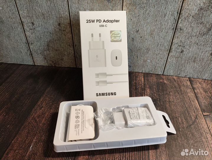 Быстрая зарядка Samsung 25w PD Adapter блок+кабель