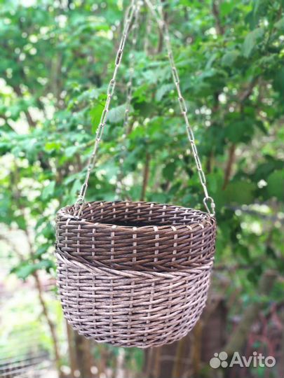 Плетеный горшок, кашпо для цветов