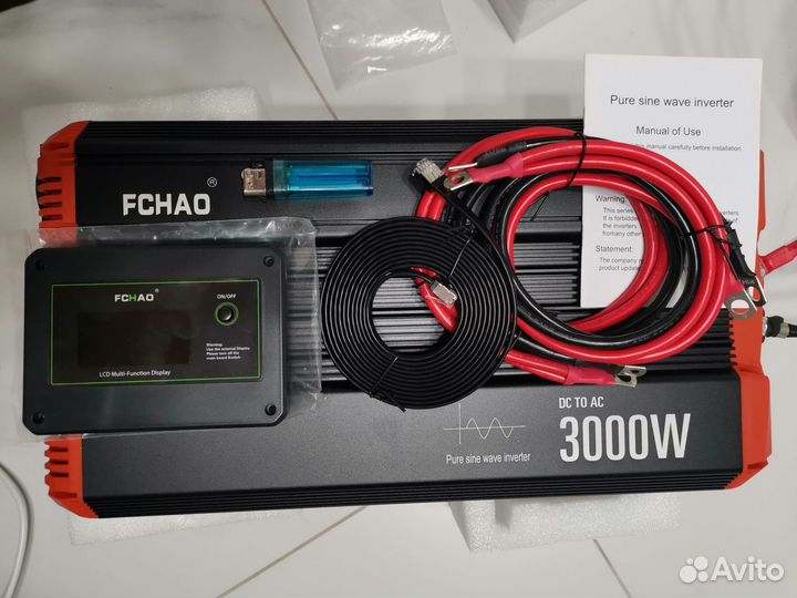 Инвертор 12v-220v 3000w/6000w fchao чистый синус