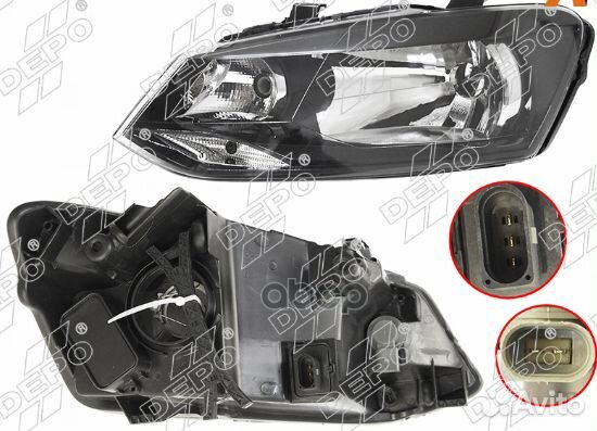 Фара VW polo 10-20 LH 4D с корректором 441-11G9