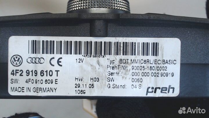 Панель управления магнитолой Audi A6 (C6), 2006