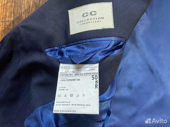 48р Corneliani новый пиджак msrp 1230 euro