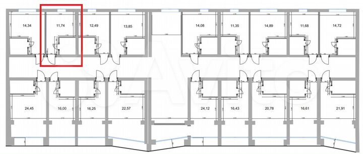 Апартаменты-студия, 12 м², 2/4 эт.