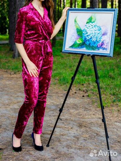 Комбинезон плюшевый фуксия р 44