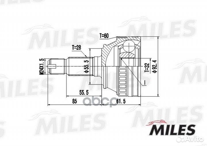 ШРУС GA20204 Miles