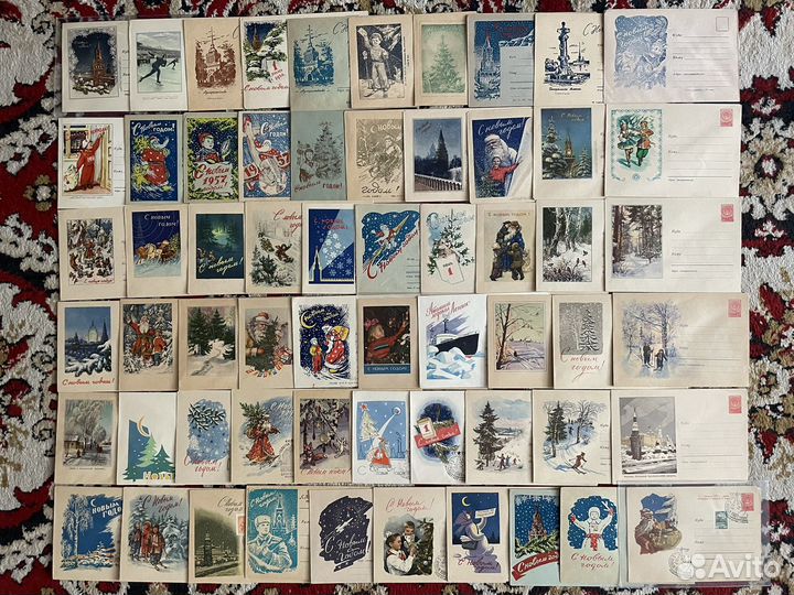 Коллекция новогодних конвертов 1954 - 1998 гг