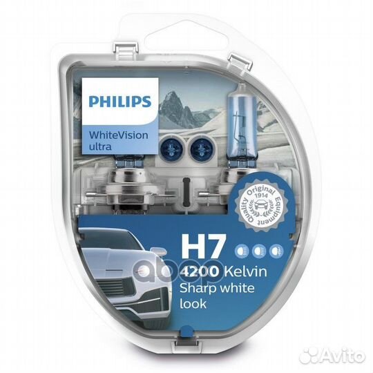 Лампа 12V H7 55W PX26d philips White Vision Ultra