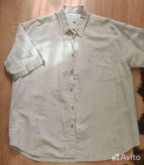 Мужская рубашка columbia 56 58 Лен