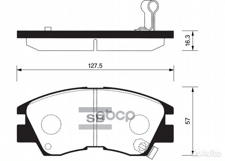 Колодки тормозные передние SP1135 SP1135 Sangsi