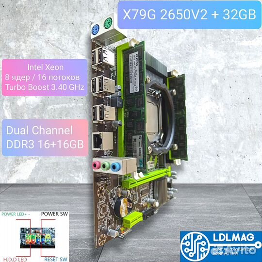 Новый комплект LGA 2011 X79 + Xeon 2650 v2 +32GB