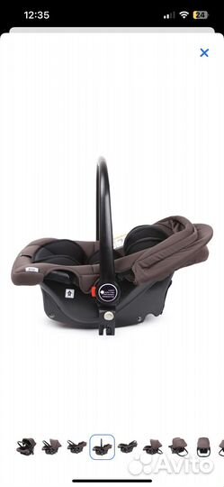 Автокресло Babyton Atlas 0+Brown