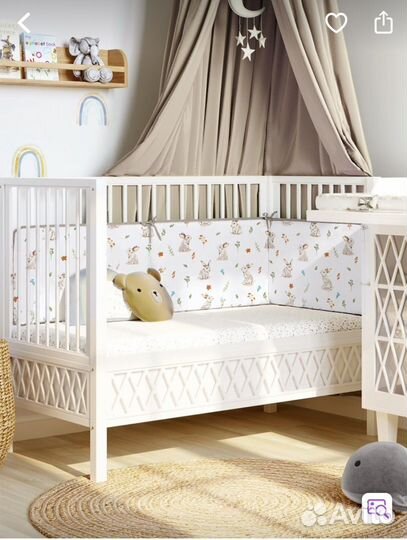 Бортики и одеяло в кроватку