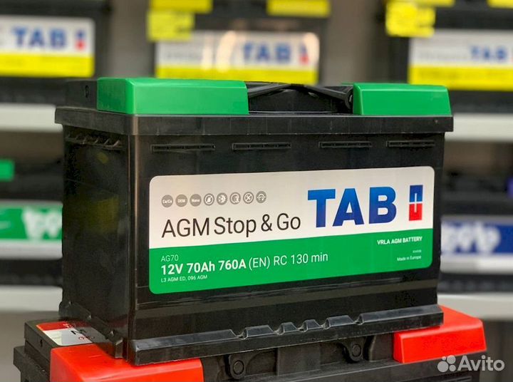 Аккумулятор новый TAB AGM stop&GO 70Ач