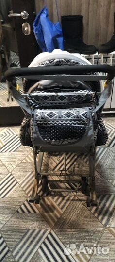 Детские санки-коляска с колесами