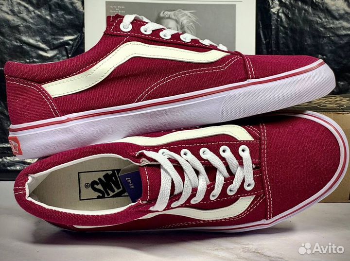 Кеды vans красные