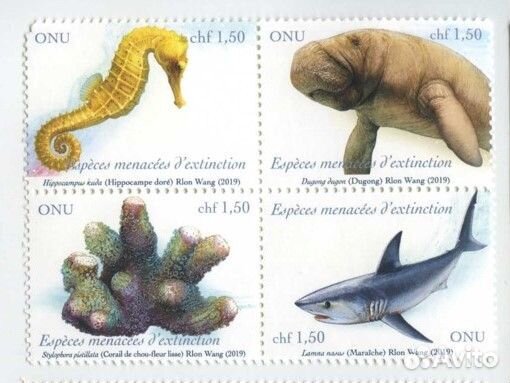 Марки Фауна не гашеные